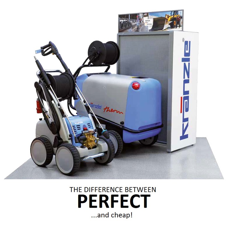 Over 40 years of manufacturing to the highest standards.. 
    and with continued development to providing you with only the best! 
    Kranzle are not the 'best known brand' - though recognised as the 'best brand' of high-pressure cleaners available!