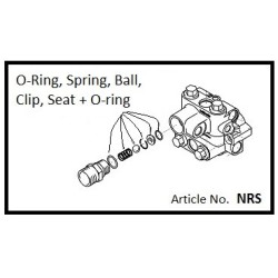 Non Return System type A ball (10)and seat (8.2)