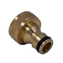 BRASS GARDENA/HOZELOK THREADED TAP FITTING 3/4" FEM